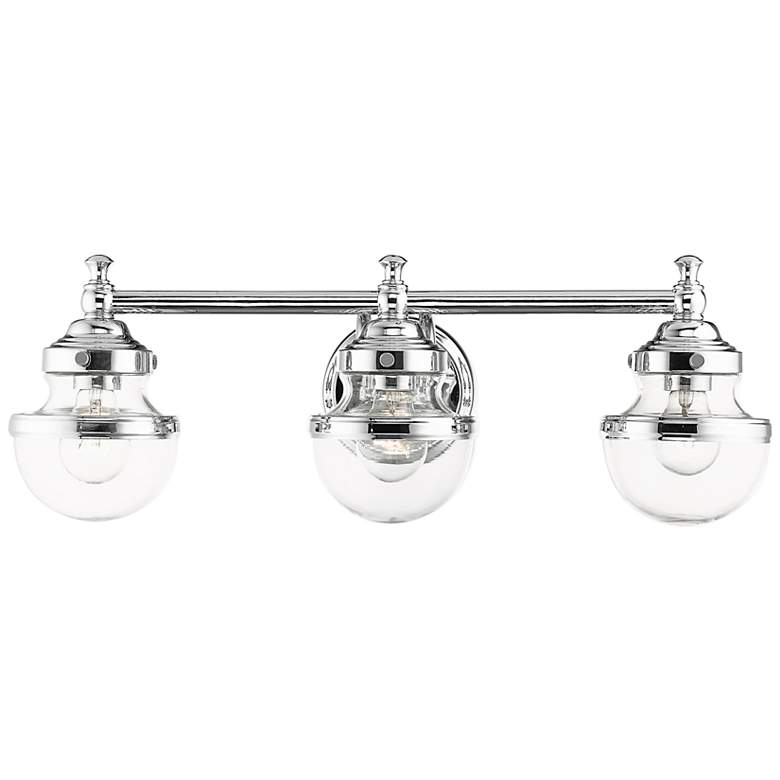 Image 2 Oldwick 24" Wide Polished Chrome 3-Light Bath Light