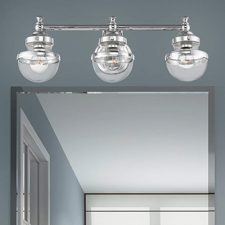 Image 1 Oldwick 24" Wide Polished Chrome 3-Light Bath Light