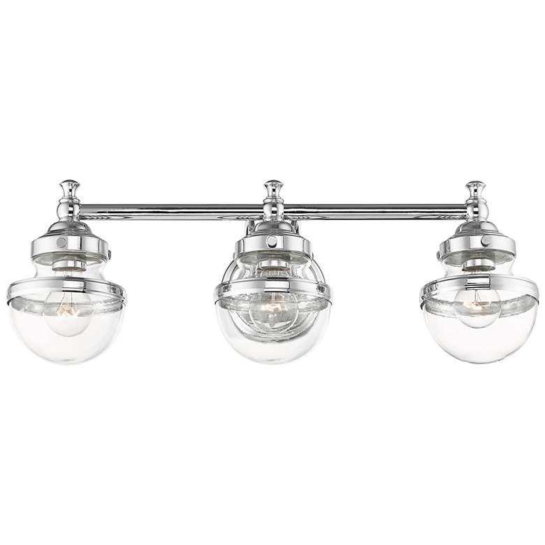 Image 4 Oldwick 24" Wide Polished Chrome 3-Light Bath Light more views