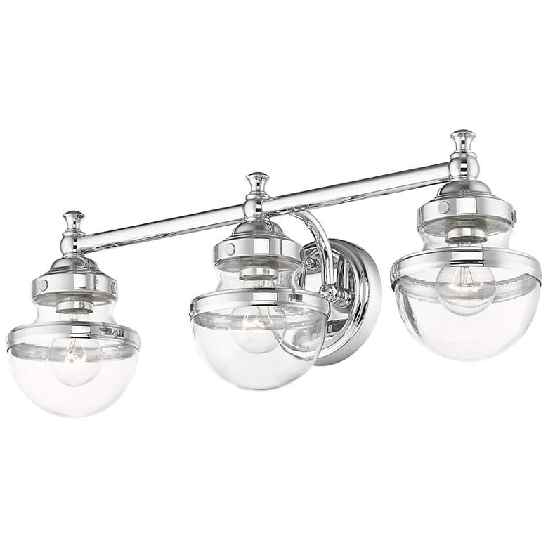 Image 5 Oldwick 24" Wide Polished Chrome 3-Light Bath Light more views