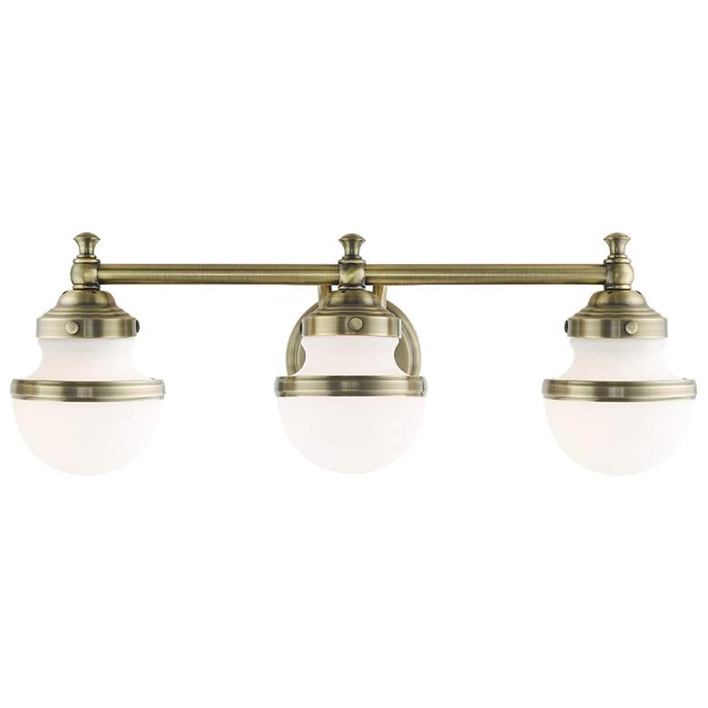 Image 2 Oldwick 3 Light Antique Brass Bath Vanity