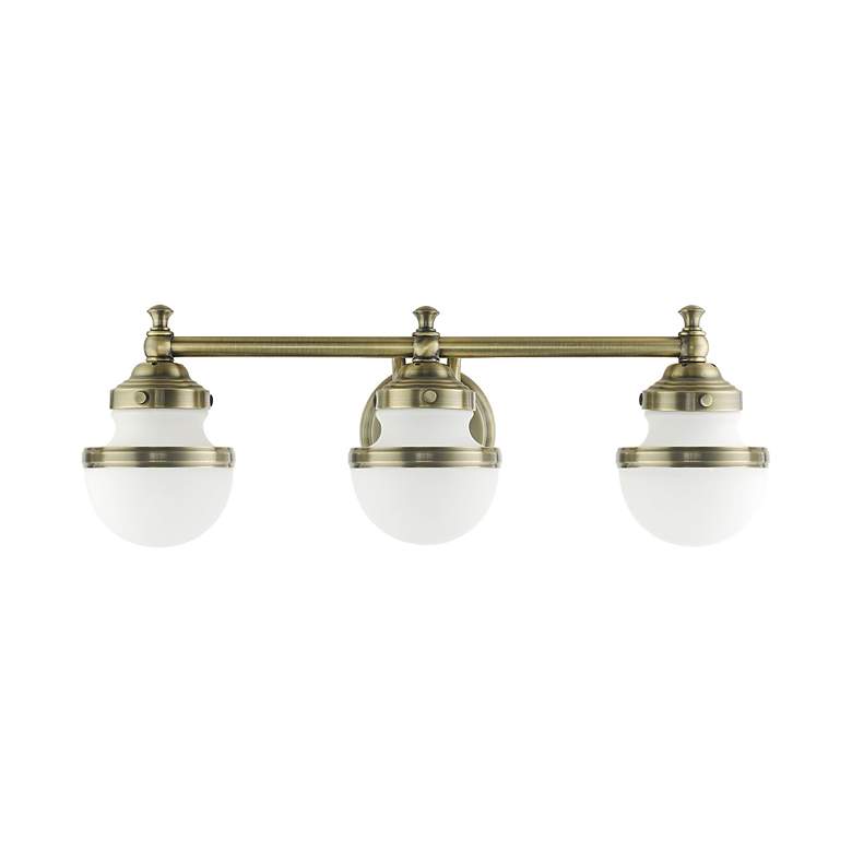 Image 3 Oldwick 3 Light Antique Brass Bath Vanity more views