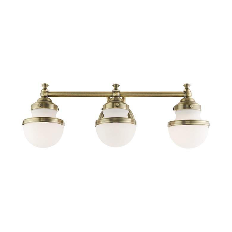 Image 5 Oldwick 3 Light Antique Brass Bath Vanity more views