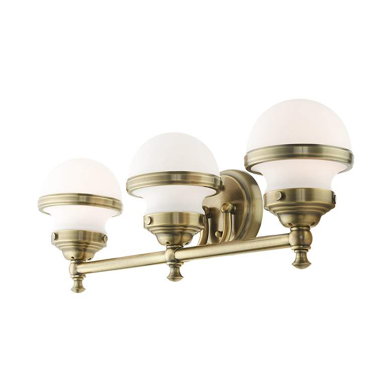 Image 6 Oldwick 3 Light Antique Brass Bath Vanity more views