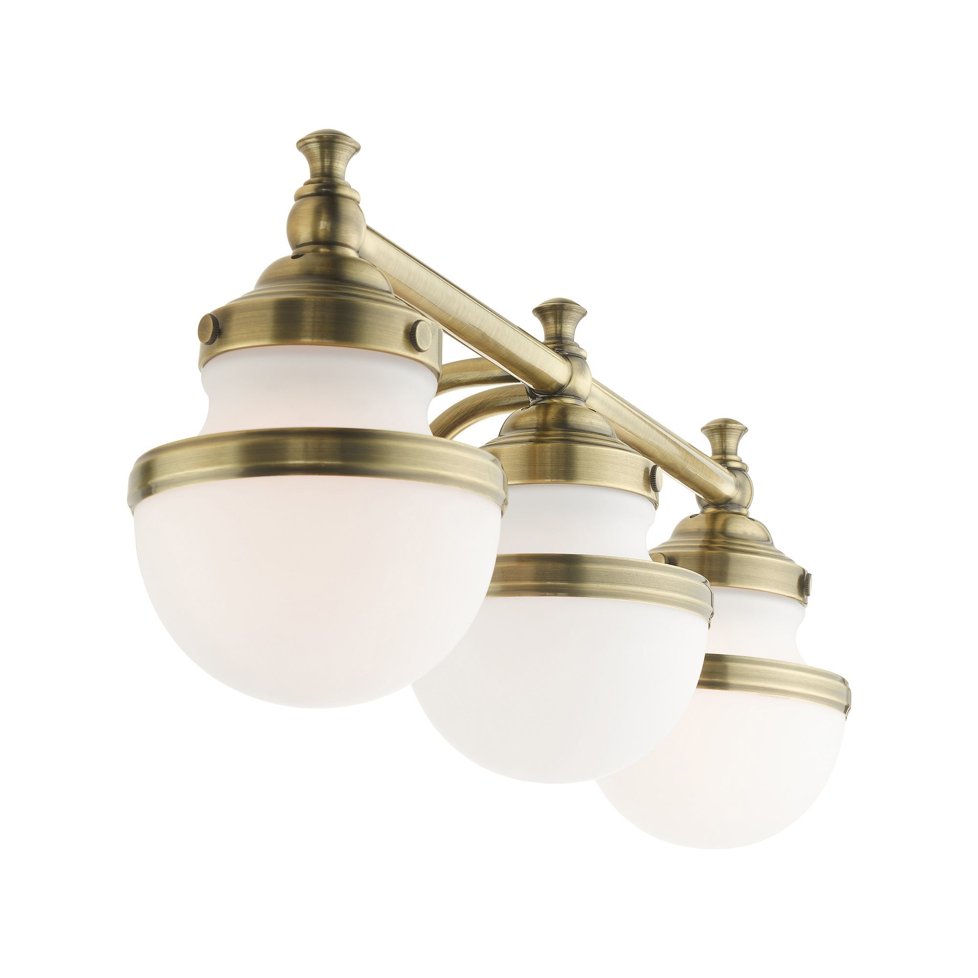 Oldwick 3 Light Antique Brass Bath Vanity