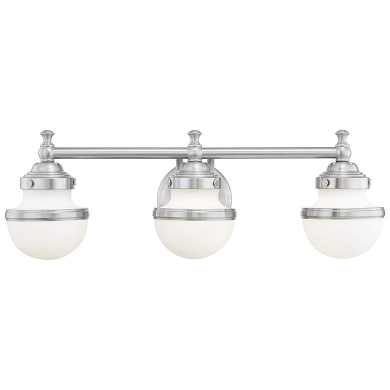Image 1 Oldwick 3 Light Brushed Nickel Bath Vanity