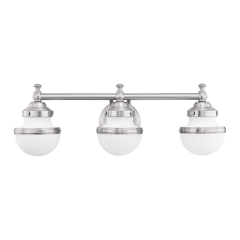 Image 3 Oldwick 3 Light Brushed Nickel Bath Vanity more views