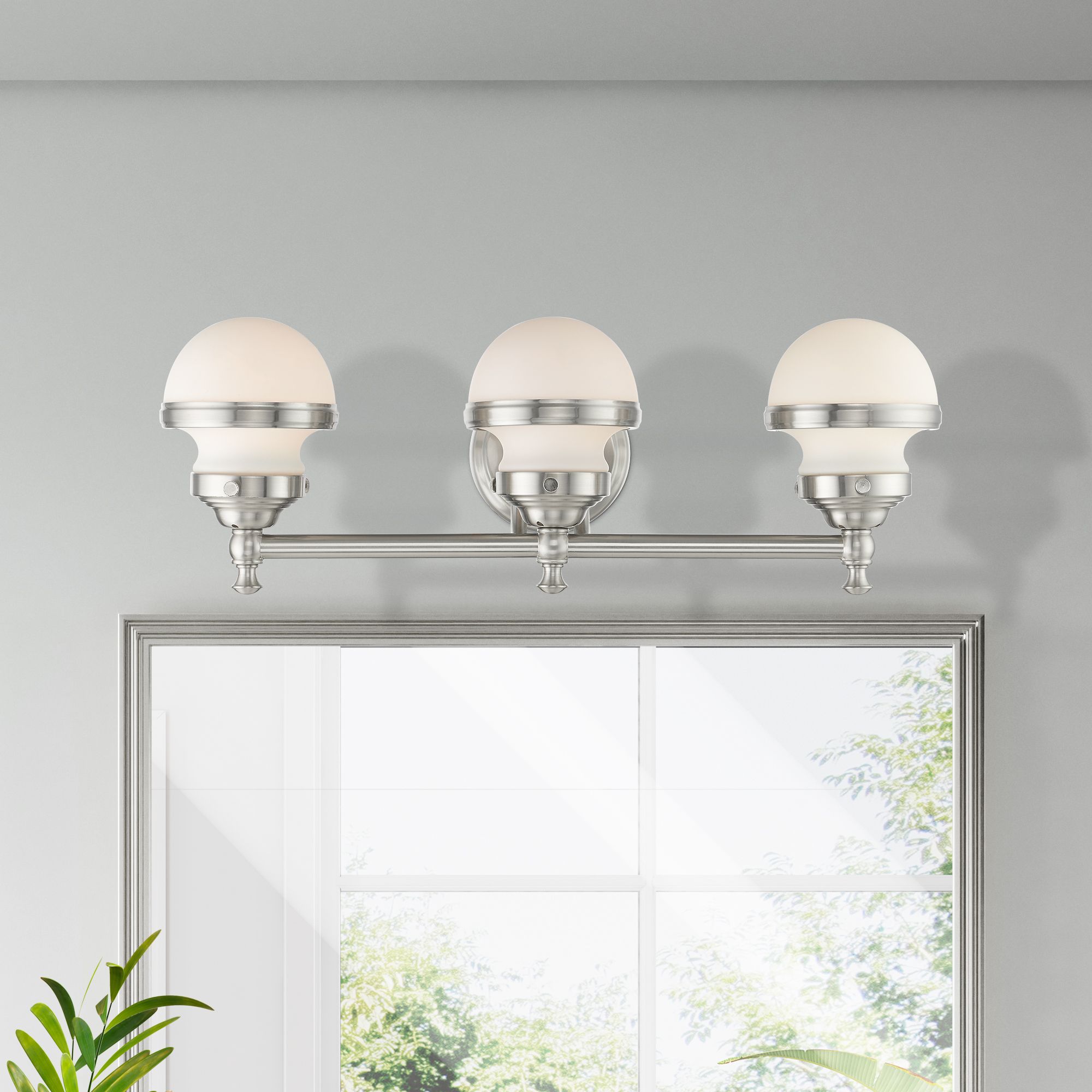 Oldwick 3 Light Brushed Nickel Bath Vanity