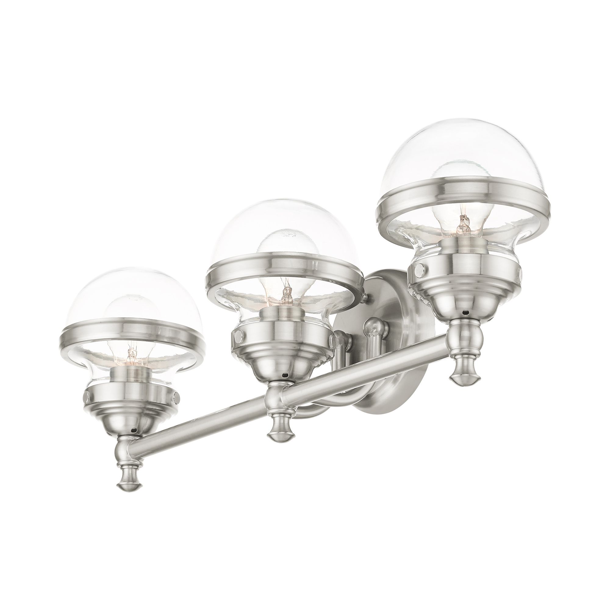 Oldwick 3 Light Brushed Nickel Bath Vanity