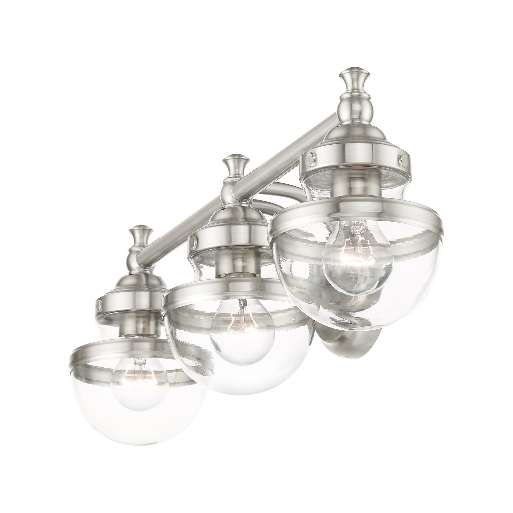 Oldwick 3 Light Brushed Nickel Bath Vanity