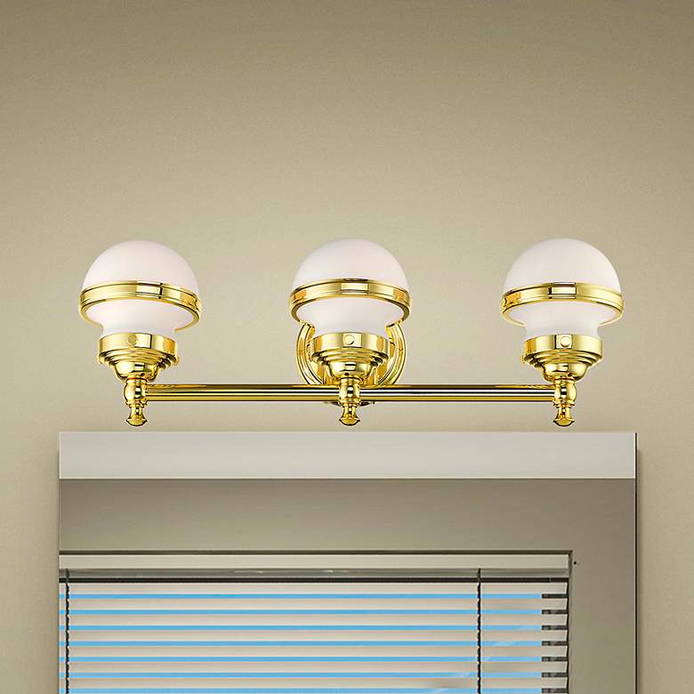 Image 1 Oldwick 3 Light Polished Brass Bath Vanity