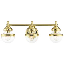 Oldwick 3 Light Polished Brass Bath Vanity