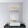 Oldwick 3 Light Polished Brass Bath Vanity