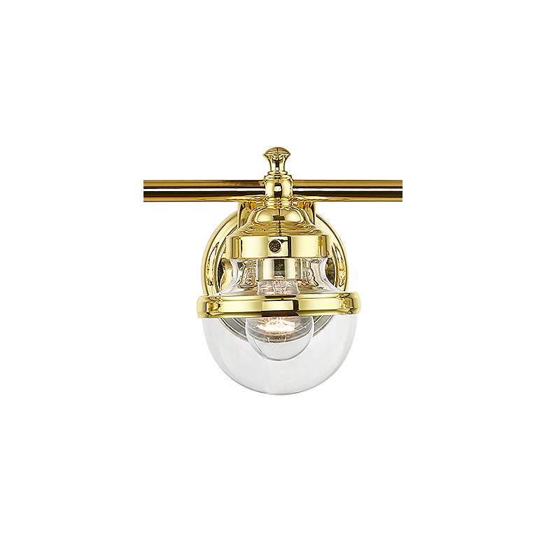 Image 3 Oldwick 42 inch Wide Polished Brass 5-Light Vanity Bath Light more views