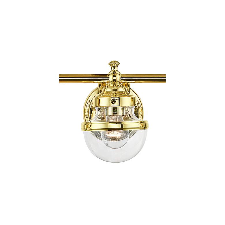 Image 3 Oldwick 42" Wide Polished Brass 5-Light Vanity Bath Light more views