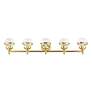 4_Oldwick 42" Wide Polished Brass 5-Light Vanity Bath Light more views