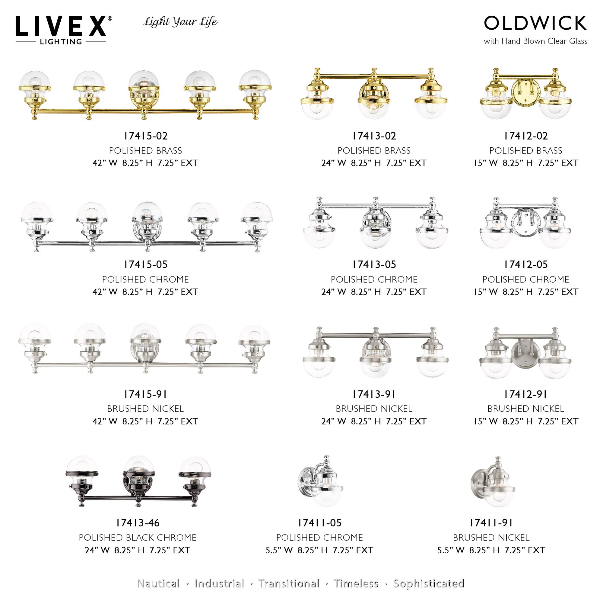 Oldwick 42" Wide Polished Brass 5-Light Vanity Bath Light