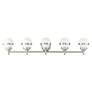 Thumbnail3 of Oldwick 5-Light 8.25-in Brushed Nickel Globe Vanity Light Bar more views