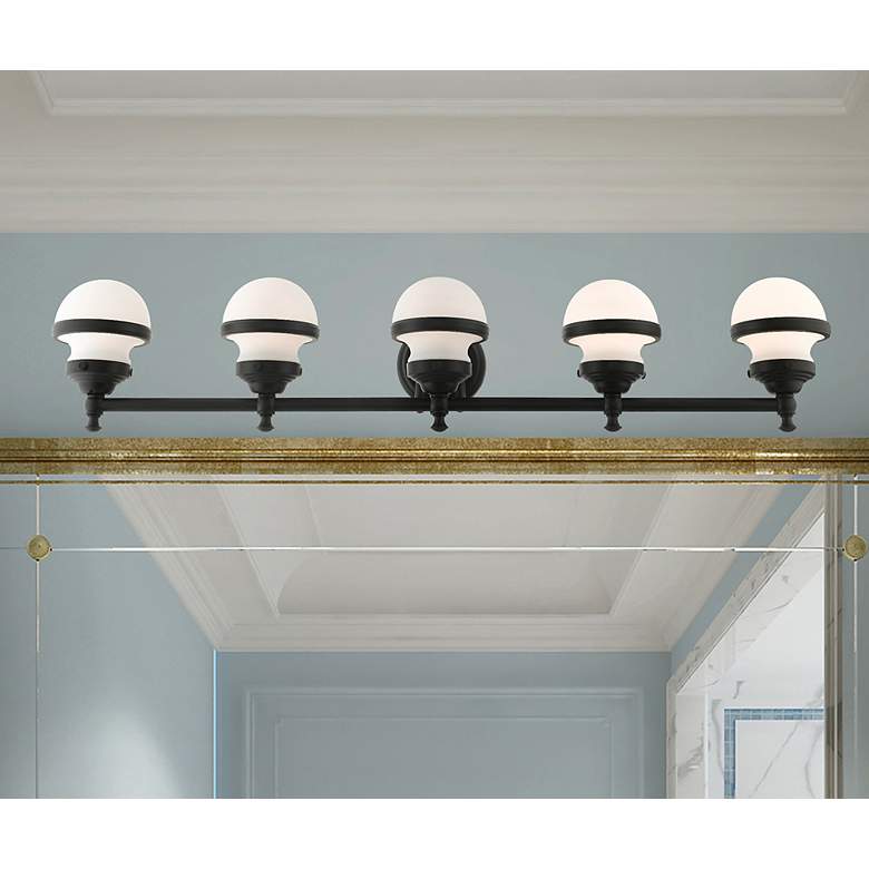 Image 1 Oldwick 5 Light Black Bath Vanity