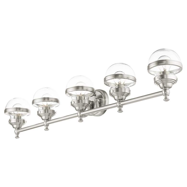 Image 7 Oldwick 5 Light Brushed Nickel Bath Vanity more views