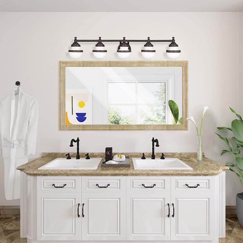 Image 7 Oldwick 5 Light Olde Bronze Bath Vanity more views