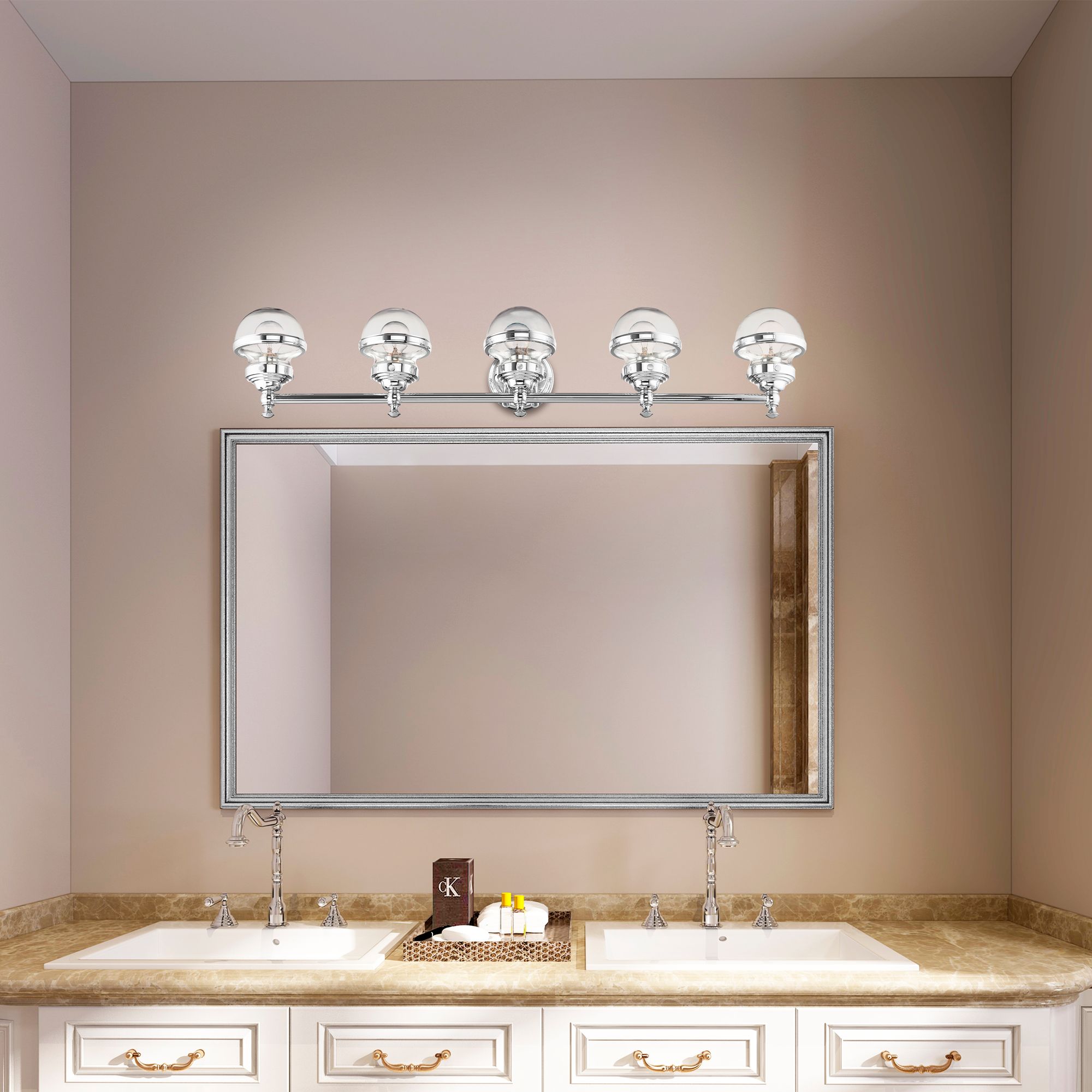Oldwick 5 Light Polished Chrome Bath Vanity