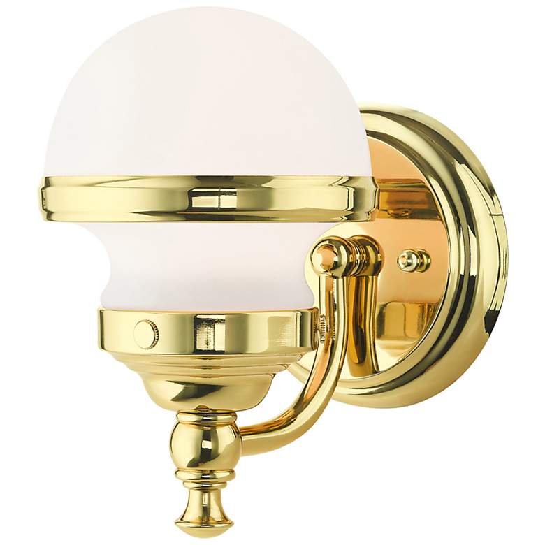 Image 5 Oldwick 8 1/4" High Polished Brass Wall Sconce more views