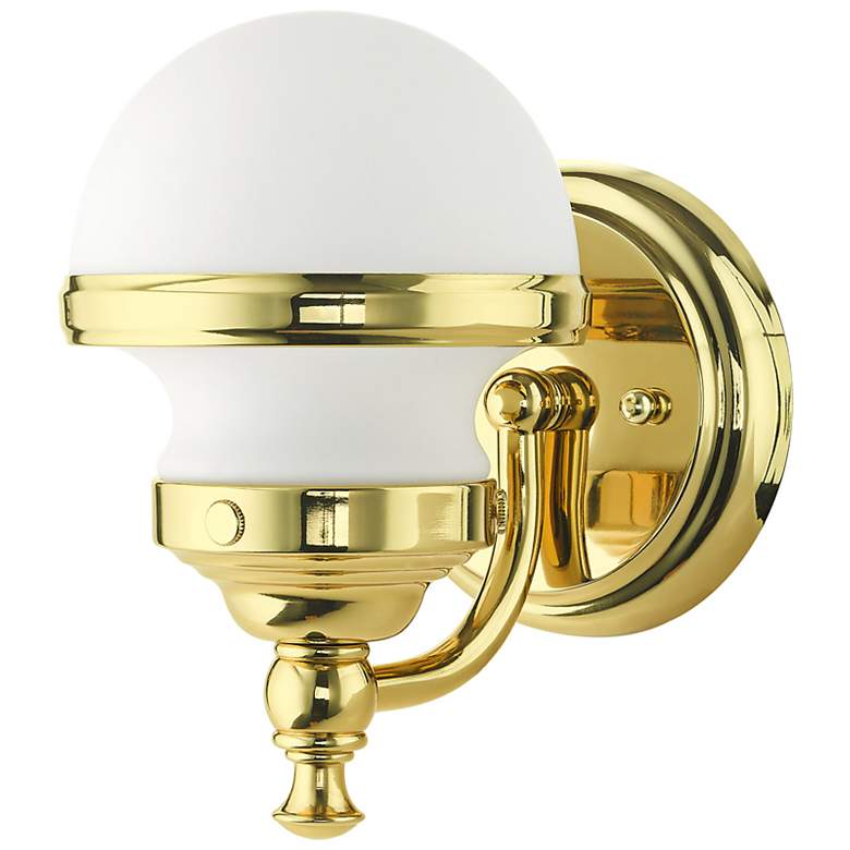 Image 6 Oldwick 8 1/4" High Polished Brass Wall Sconce more views