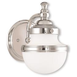 Oldwick 8 1/4" High Polished Chrome Wall Sconce