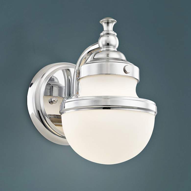 Image 2 Oldwick 8 1/4" High Polished Chrome Wall Sconce
