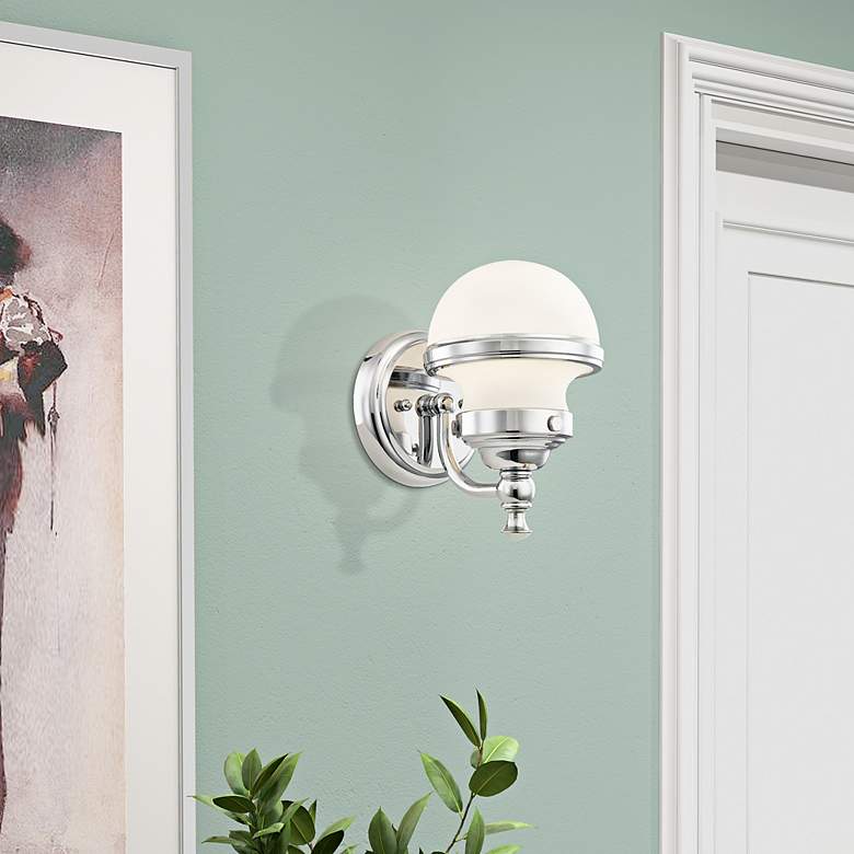 Image 6 Oldwick 8 1/4" High Polished Chrome Wall Sconce more views