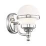 6_Oldwick 8 1/4" High Polished Chrome Wall Sconce more views