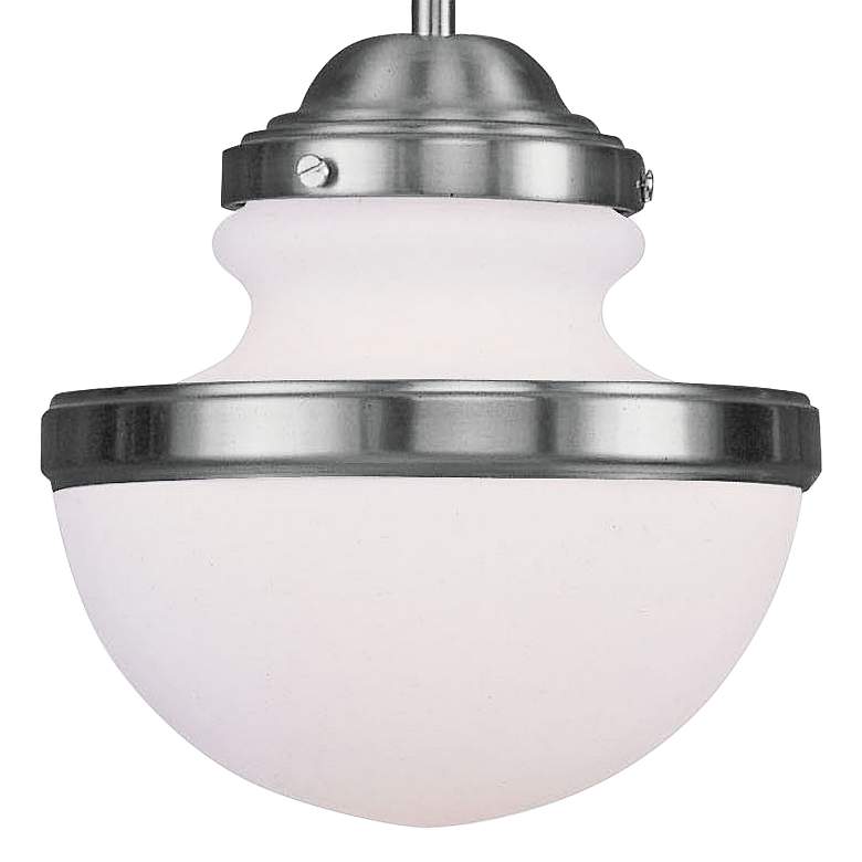 Image 2 Oldwick 8" Wide Brushed Nickel Mini Pendant more views