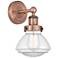 Olean 10"High Antique Copper Sconce With Clear Shade
