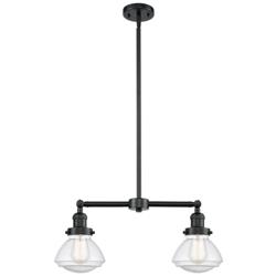Olean 21.75" Wide 2 Light Oil Rubbed Bronze Island Light w/ Seedy Shad