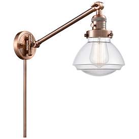 Image1 of Olean 22.38" High Copper Swing Arm w/ Clear Shade