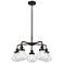 Olean 24.5"W 5 Light Oil Rubbed Bronze Stem Hung Chandelier w/ Seedy S