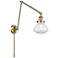 Olean 27.75" High Antique Brass Double Extension Swing Arm w/ Clear Sh