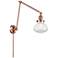Olean 27.75" High Copper Double Extension Swing Arm w/ Clear Shade