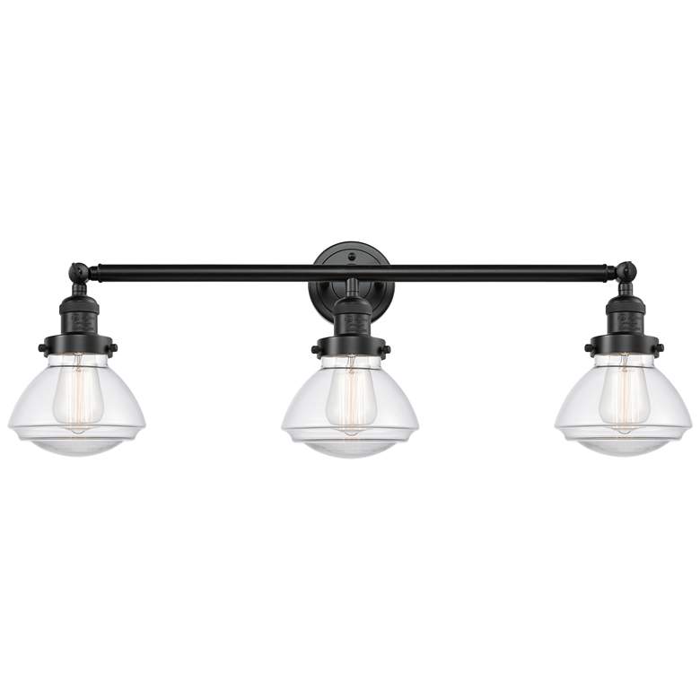 Image 1 Olean 30.75" Wide 3 Light Bronze Bath Vanity Light w/ Clear Shade