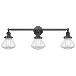 Olean 30.75" Wide 3 Light Bronze Bath Vanity Light w/ Clear Shade