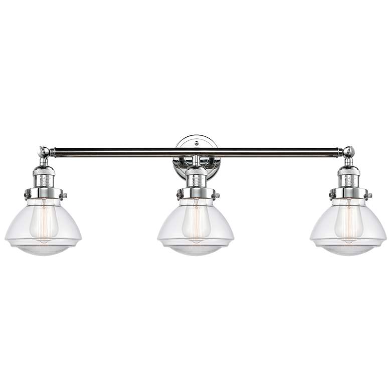 Image 1 Olean 30.75" Wide 3 Light Polished Chrome Bath Vanity Light w/ Clear S