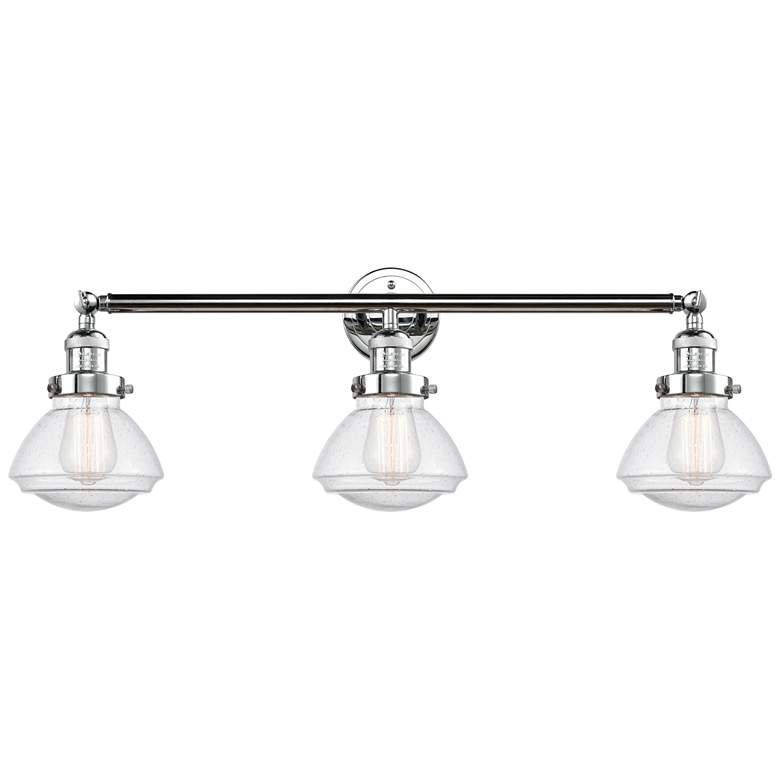 Image 1 Olean 30.75" Wide 3 Light Polished Chrome Bath Vanity Light w/ Seedy S