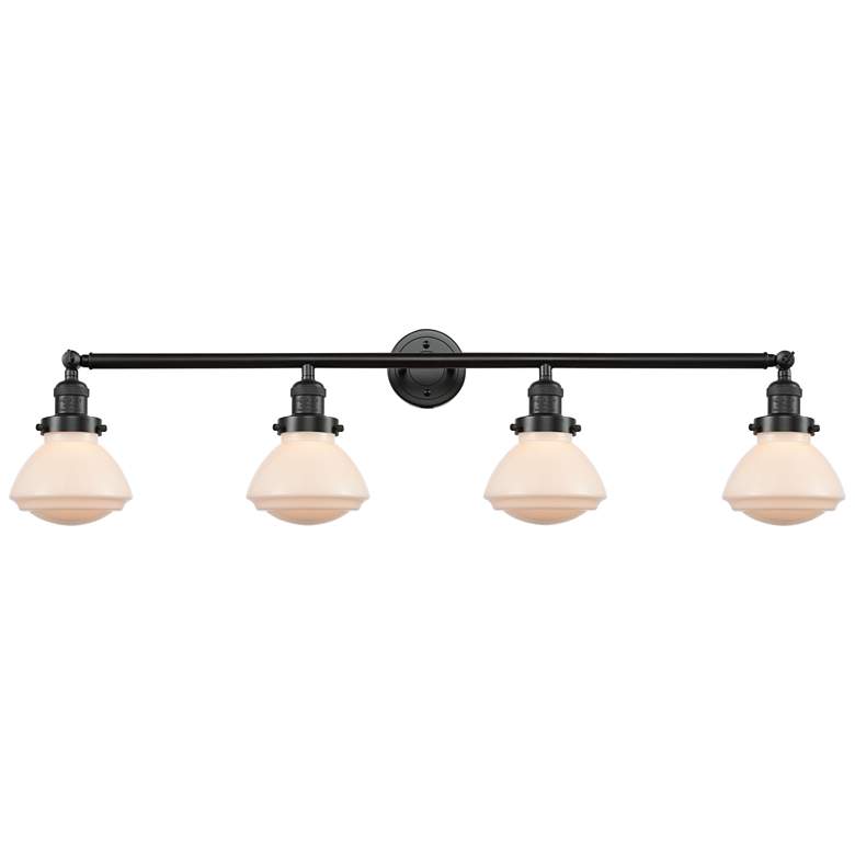 Image 1 Olean 42.75" Wide 4 Light Bronze Bath Vanity Light w/ Matte White Shad
