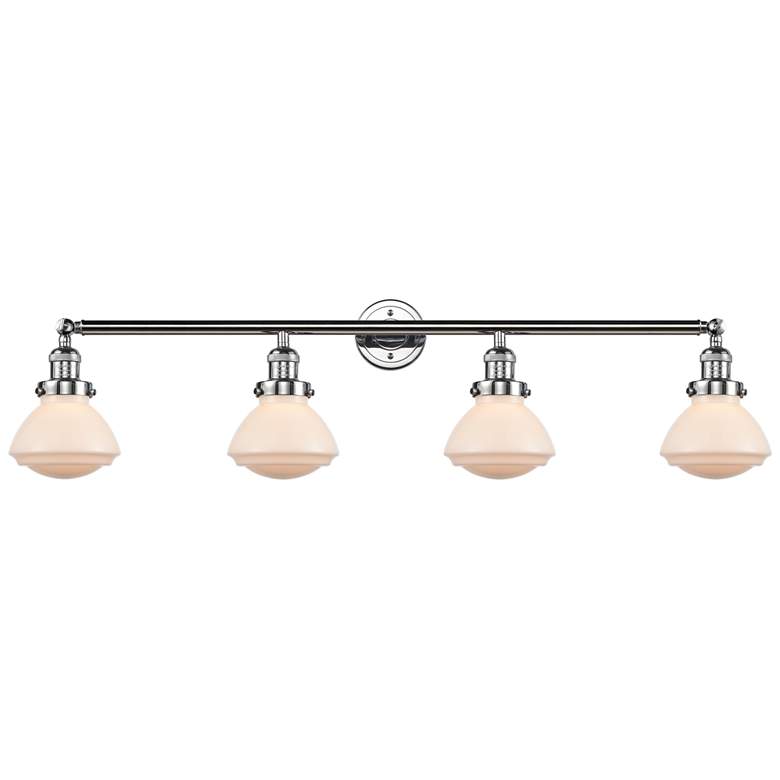 Image 1 Olean 42.75" Wide 4 Light Polished Chrome Bath Vanity Light w/ White S