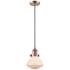 Olean 6.75" Wide Copper Corded Mini Pendant w/ Matte White Shade