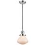 Olean 6.75" Wide Polished Chrome Corded Mini Pendant w/ Matte White Sh