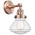 Olean 7.75" High Copper Sconce w/ Clear Shade