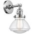 Olean 7.75" High Polished Chrome Sconce w/ Clear Shade