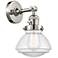 Olean 7.75" High Polished Nickel Sconce w/ Clear Shade